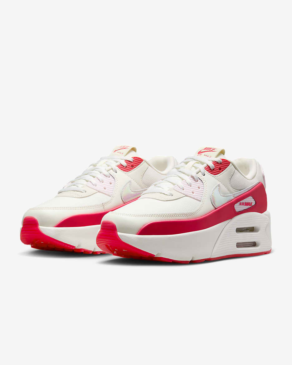 Red nike air max trainers online